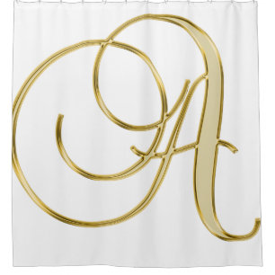 Alphabet letter initial background shower curtain