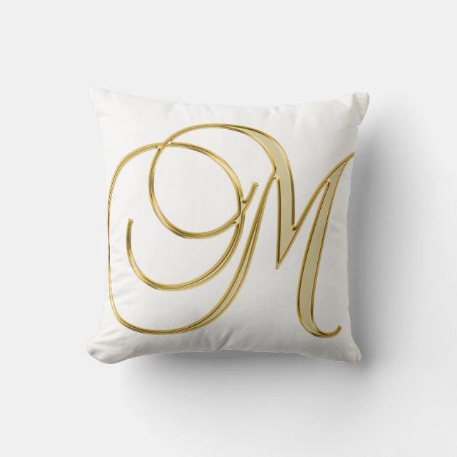 Alphabet letter initial background throw pillow (Front)
