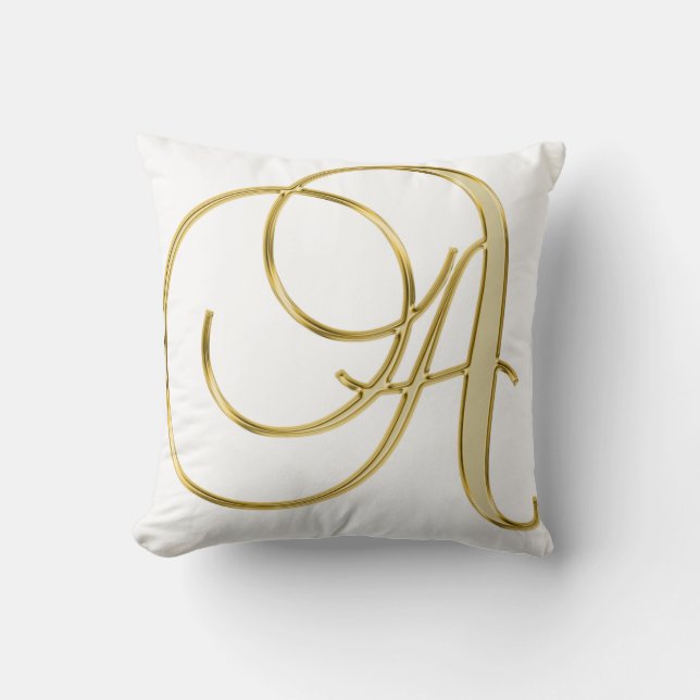 Alphabet letter initial background throw pillow (Front)