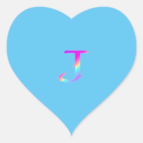 Alphabet letter J sticker Heart Sticker