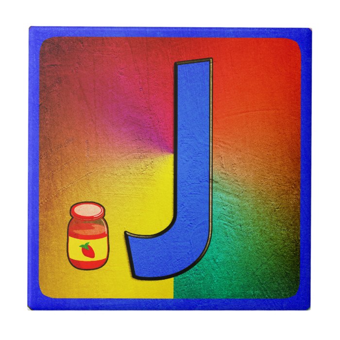 Alphabet Letter J Tiles