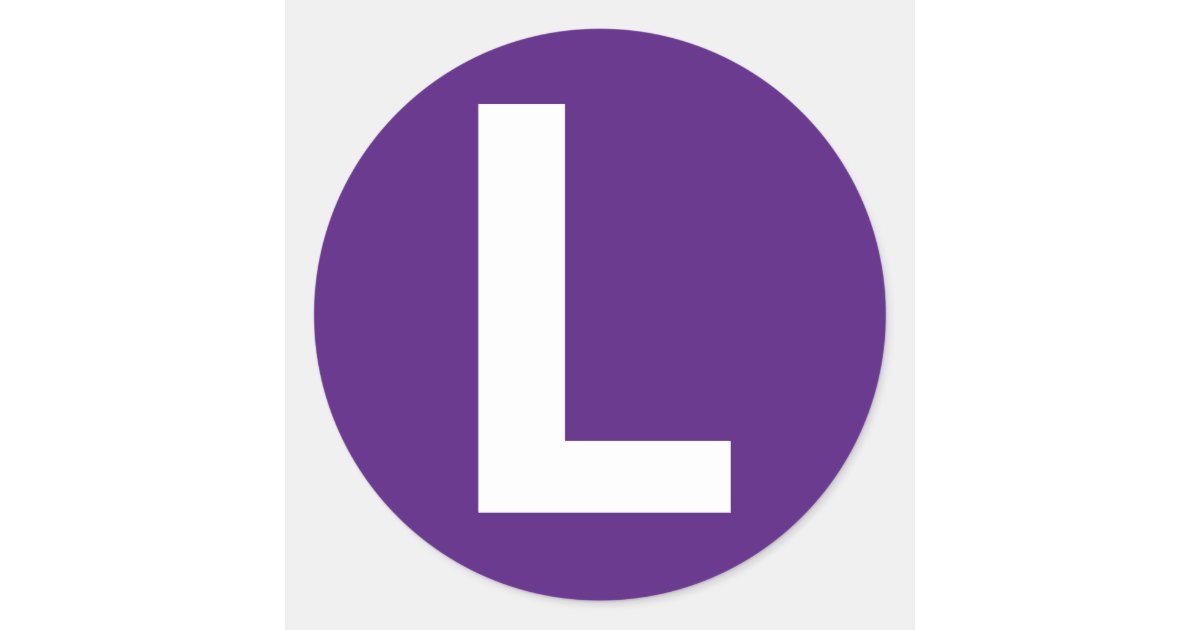 Alphabet Letter ‘L’ Sticker Zazzle