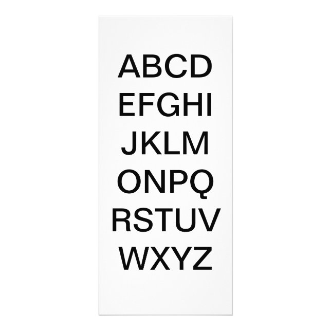 Alphabet Letter Learning Education Card (Front)