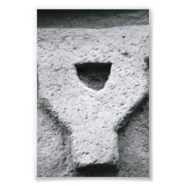 Alphabet Letter Photgraphy Y3 Black and White 4x6 Photo Print (Front)