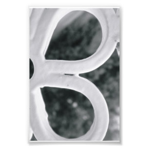 Alphabet letter Photography B4 Black and White 4x6 Photo Print