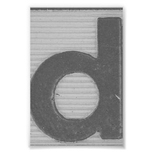 Alphabet Letter Photography D2 Black and White 4x6 Photo Print
