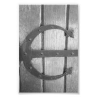 Alphabet Letter Photography E7 Black and White 4x6