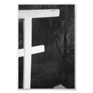Alphabet Letter Photography F8 Black and White 4x6 Photo Print
