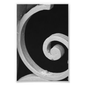 Alphabet Letter Photography G7 Black and White 4x6 Photo Print