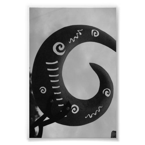 Alphabet Letter Photography G9 Black and White 4x6 Photo Print