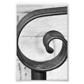 Alphabet Letter Photography G9 Black and White 4x6 Photo Print