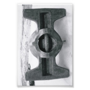 Alphabet Letter Photography I6 Black and White 4x6 Photo Print