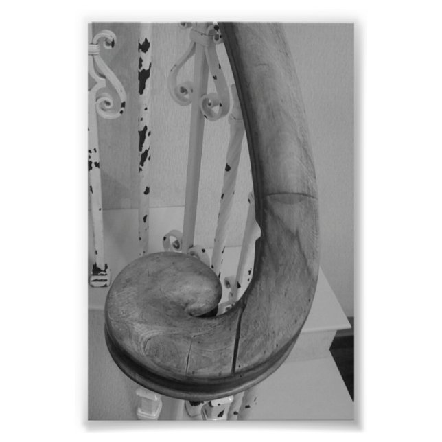 Alphabet Letter Photography J5 Black and White 4x6 Photo Print (Front)