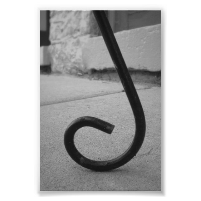Alphabet Letter Photography J6 Black and White 4x6 Photo Print (Front)