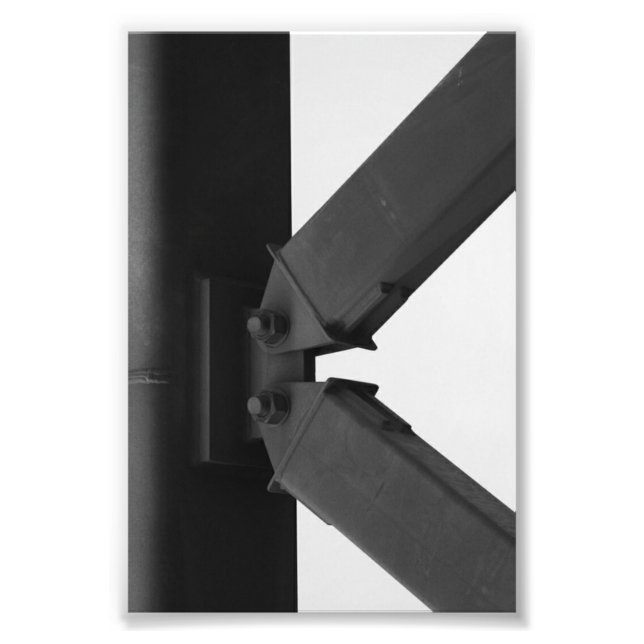 Alphabet Letter Photography K3 Black and White 4x6 Photo Print (Front)