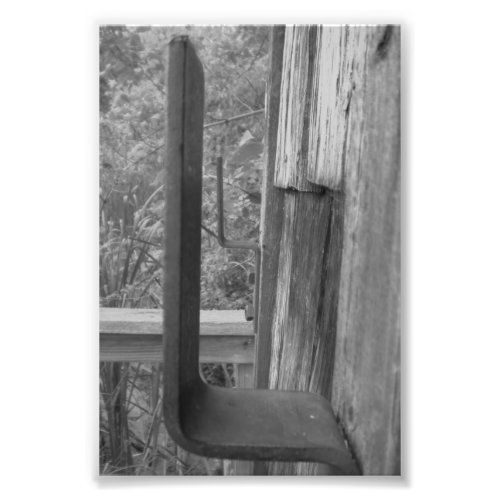 Alphabet Letter Photography L6 Black and White 4x6 Photo Print