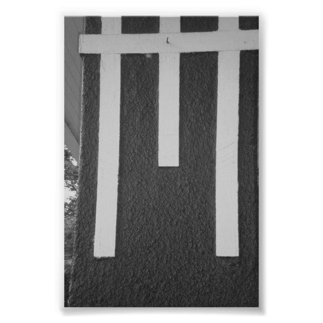 Alphabet Letter Photography M2 Black and White 4x6 Photo Print (Front)