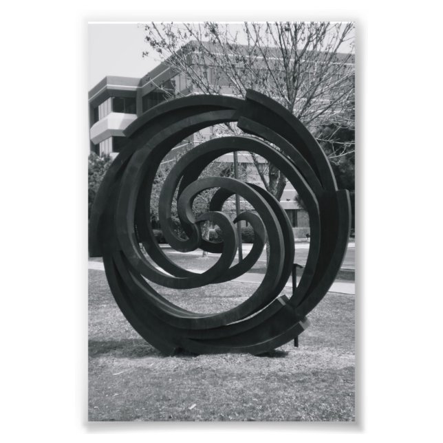 Alphabet Letter Photography O7 Black and White 4x6 Photo Print (Front)