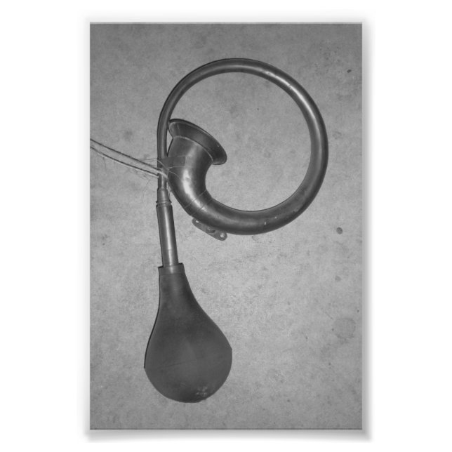 Alphabet Letter Photography P3 Black and White 4x6 Photo Print (Front)