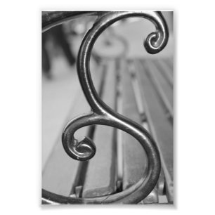 Alphabet Letter Photography S3 Black and White 4x6 Photo Print