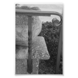 Alphabet Letter Photography T1 Black and White 4x6 Photo Print