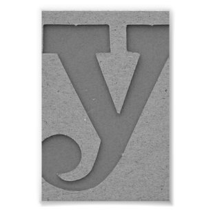Alphabet Letter Photography Y3 Black and White 4x6 Photo Print
