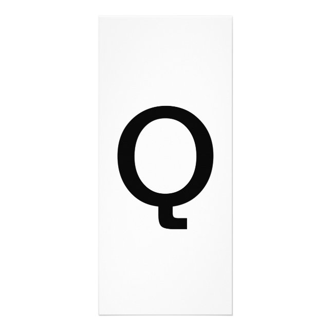 Alphabet Letter Q Learning Education Card (Front)