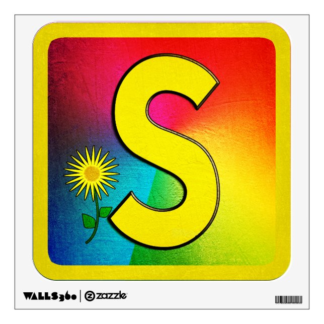 Alphabet Letter S Wall Sticker (Front)