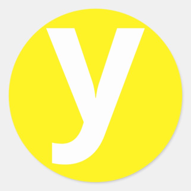 Alphabet Letter ‘y’ Sticker (Front)