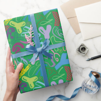 Alphabet Letter Y Wrapping Paper - Green