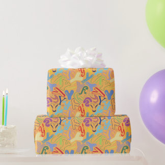 Alphabet Letter Y Wrapping Paper - Orange