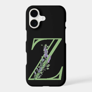 Alphabet letter Z Lavender Eucalyptus iPhone 17 Case