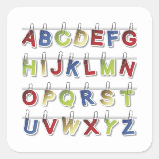 Alphabet Letters (4) Classic Round Sticker