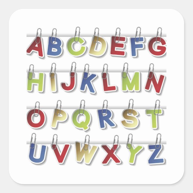 Alphabet Letters (4) Classic Round Sticker (Front)