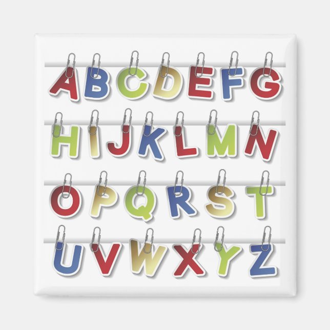Alphabet Letters (4) Magnet (Front)
