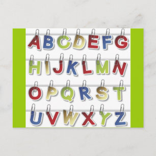 Alphabet Letters (4) Postcard