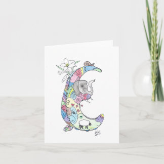 alphabet letters: "E" Note Card