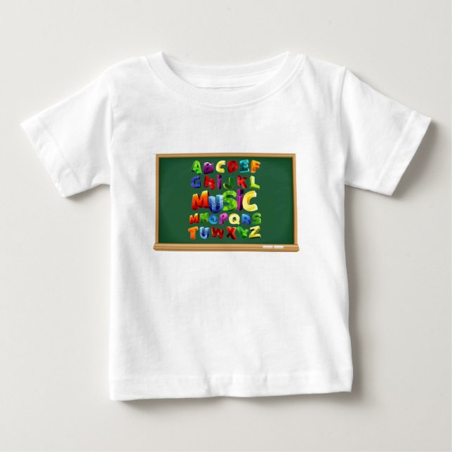 Alphabet Letters for baby t-shirt (Front)