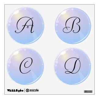Alphabet Letters in Bubbles Wall Decals
