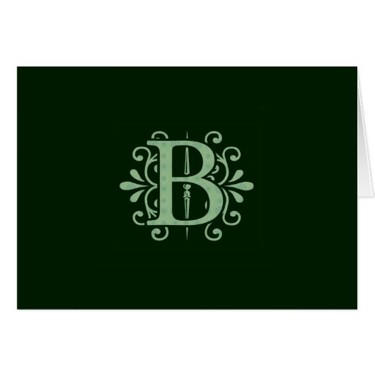 Alphabet letters - letter B - green Cards (Front Horizontal)