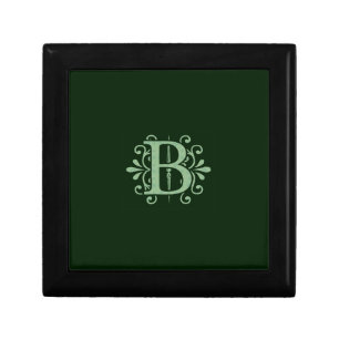 Alphabet letters - letter B - green Jewelry Box
