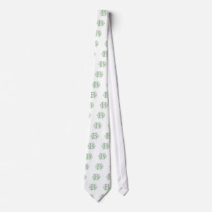 Alphabet letters - letter B - white Neck Tie