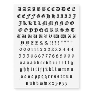 Letter Temporary Tattoos | Zazzle