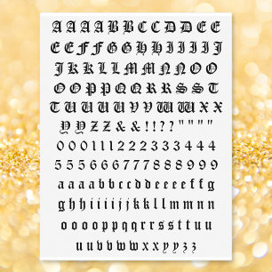 Alphabet Letters Numbers Temporary Knuckle Tattoos