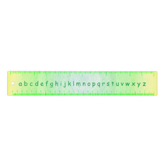 Alphabet Letters on Green Yellow Blends 12 Inch Ruler