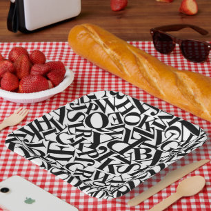 Alphabet Letters Paper Plates