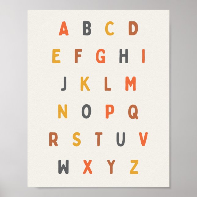 Alphabet. Letters. Poster & Prints (Front)