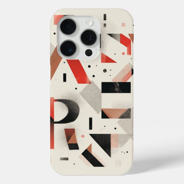 Alphabet letters taken apart with dots and shapes Case-Mate iPhone case (Back)