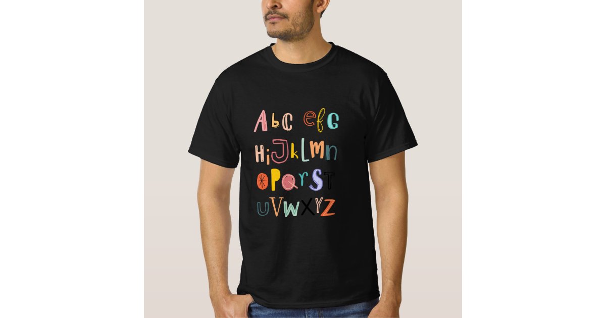 Villain Letter ABC Learning Boys Matching Evil Alphabet Lore T-Shirt 