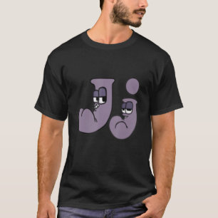 Alphabet Lore, villain Letter j design, alphabet L T-Shirt
